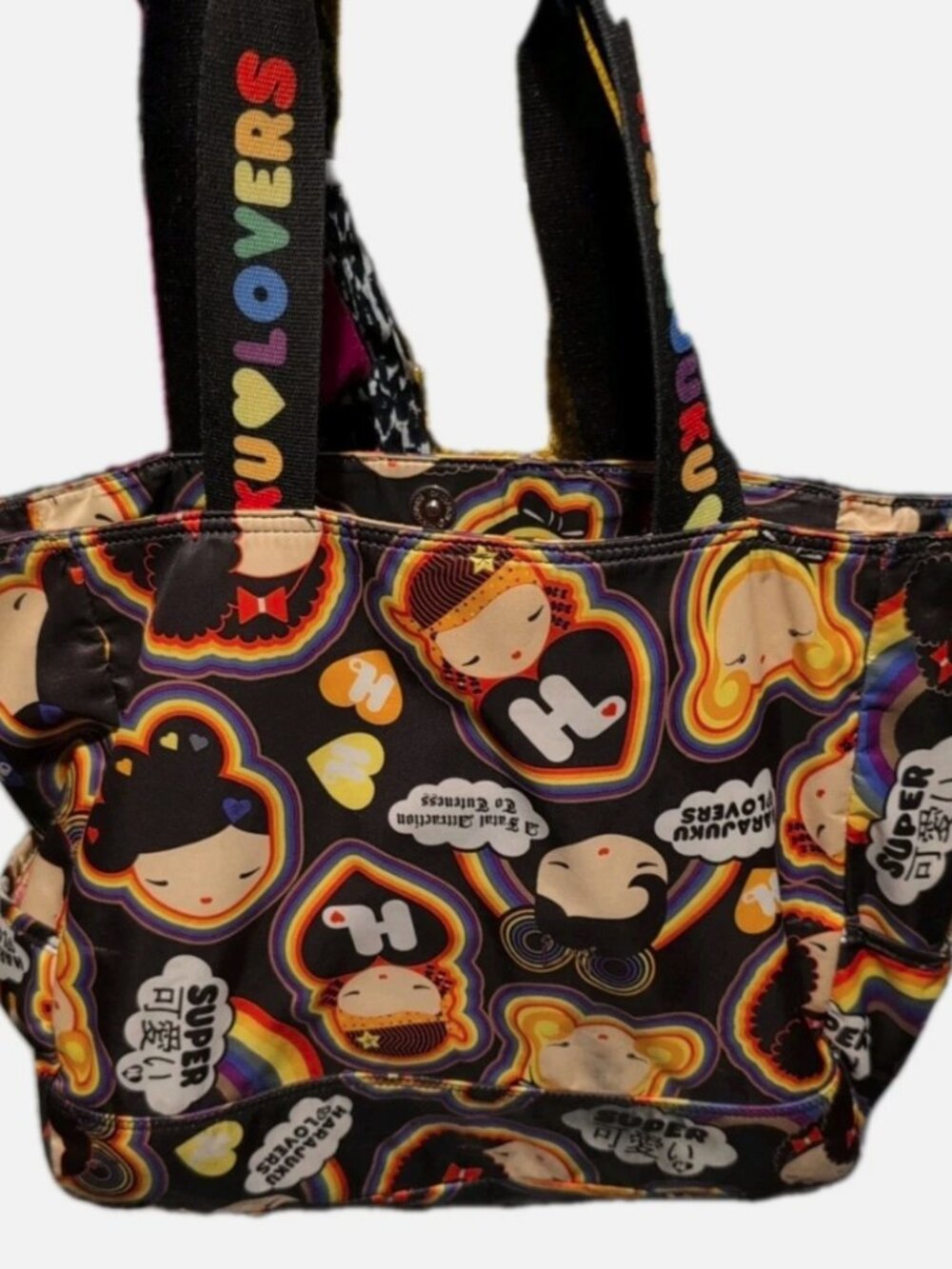 Harajuku Lovers Rainbow Doll Cute Tote Bag | Y2K Kawaii Style